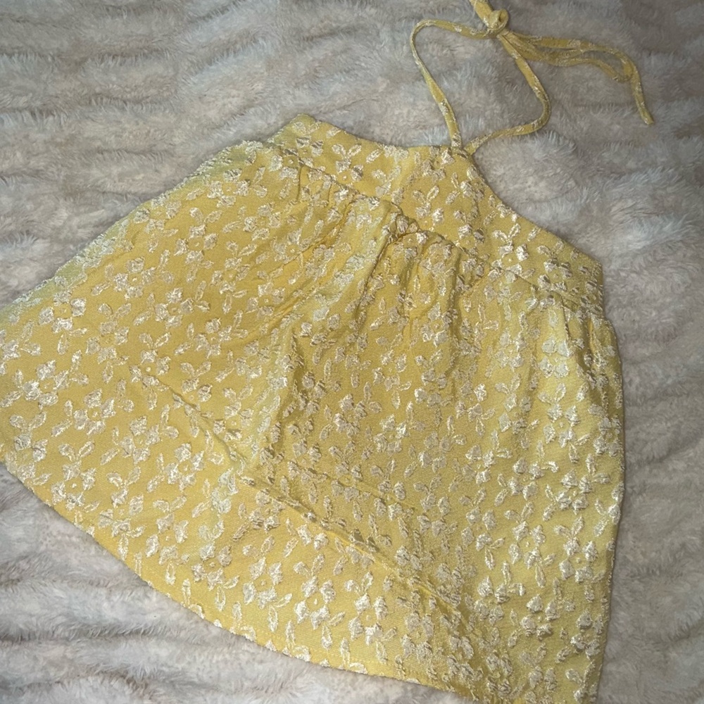 Yellow halter top